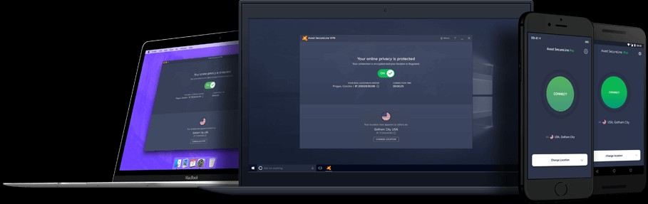 Thiết bị sử dụng Avast SecureLine VPN