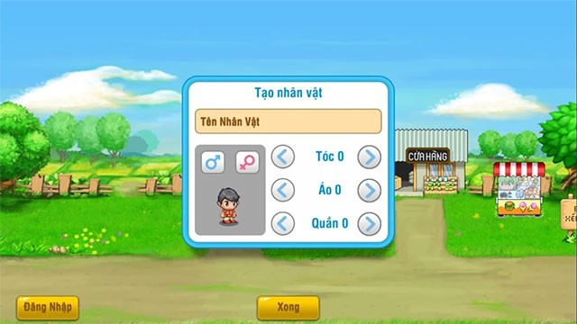 Giao diện Tạo nhân vật trong Avatar HD cho Android