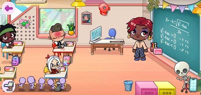 Ngồi nghe giáo viên giảng bài hoặc chơi