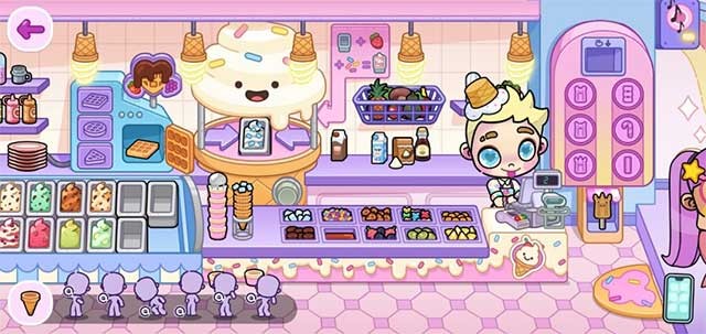 Mua hàng hoặc quản lý quần bán đồ ăn