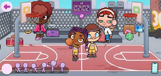 Có thể chơi trên sân bóng rổ