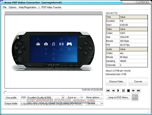 Avex PSP Video Converter