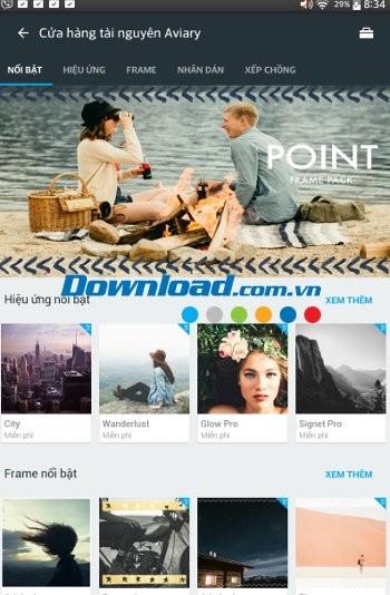 Cửa hàng hiệu ứng và sticker của Aviary