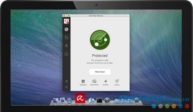 Giao diện Avira Free Antivirus 2018 cho Mac