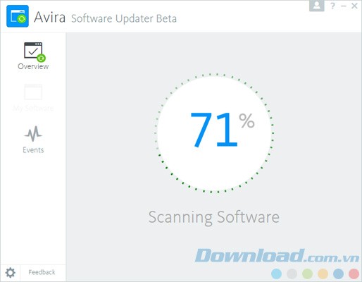 Avira Software Updater quét máy tính