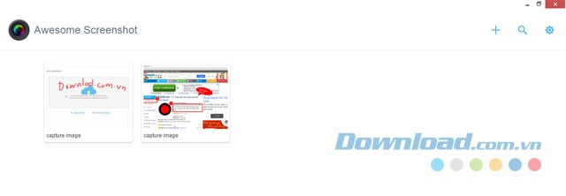 Giao diện màn hình chính của ứng dụng