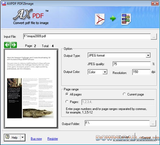AXPDF PDF to Image Converter