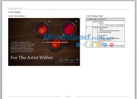 Tạo mẫu Word trong Axure RP