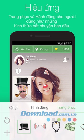 Tính năng chính của ứng dụng Azar trên Android