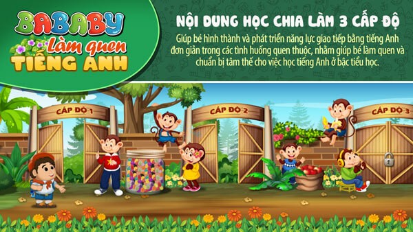 Nội dung bài học được chia làm 3 cấp độ từ dễ đến khó