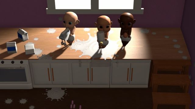 Điều khiển những đứa trẻ làm việc nhà nhưng lại biến mọi thứ thành đống hỗn độn