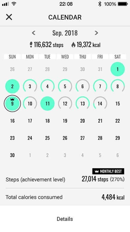 Lịch theo dõi hoạt động thể dục thể thao của bạn