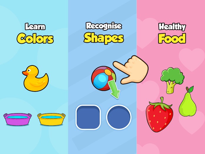 Baby Games: 2-4 year old Kids dạy các bé về màu sắc, hình dạng và đồ ăn tốt cho sức khỏe