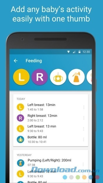 Ghi lại các hoạt động và thói quen thường xuyên của con