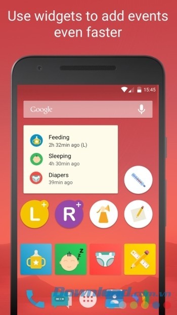 Sử dụng widget để thêm công việc nhanh hơn