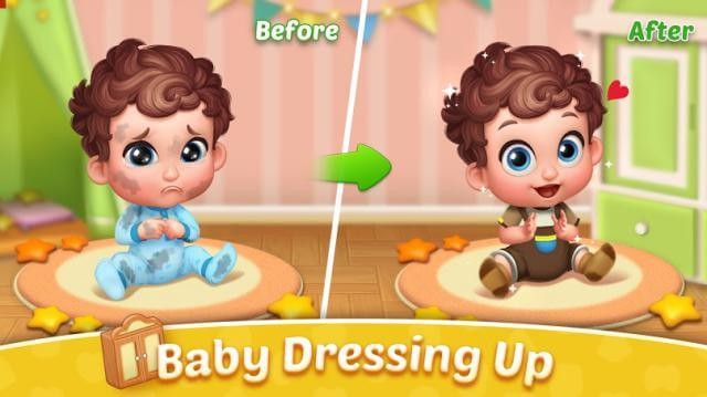 Giúp ông bố Bobby chăm sóc đứa con của mình trong game Baby Manor