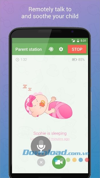 Trò chuyện với bé từ xa cùng Baby Monitor 3G