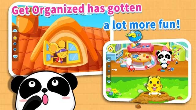 Công việc dọn dẹp chưa bao giờ thú vị đến thế với Baby Panda Gets Organized