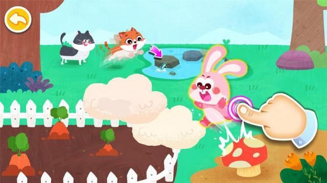 Giúp thỏ lấy cà rốt và mèo con bắt cá