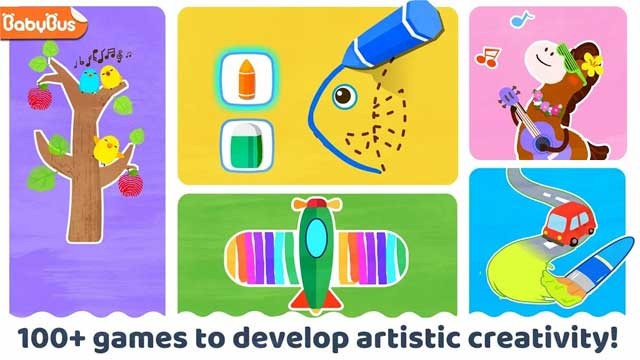 Baby Panda's Art Classroom có hơn 100 mini game nhằm thúc đẩy khả năng sáng tạo của trẻ