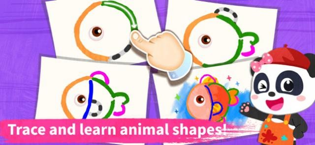 Bé vẽ và học các hình dạng của các loài động vật