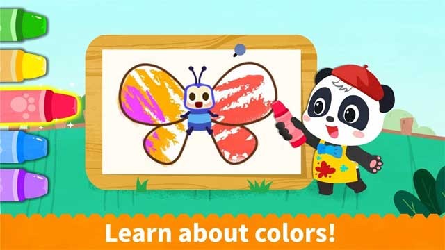 Baby Panda's Coloring Book for Android sẽ dạy bé cách kết hợp màu sắc