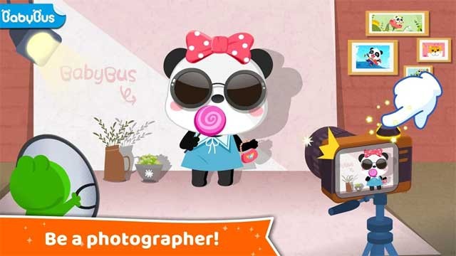 Trở thành một nhiếp ảnh gia chuyên nghiệp trong game Baby Panda's Dream Job cho Android