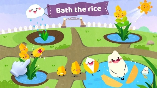 Tắm mát cho các bé gạo trắng xinh