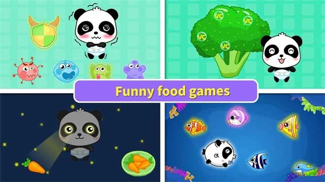 Baby Panda’s Healthy Eater for Android có nhiều hoạt động tương tác thú vị