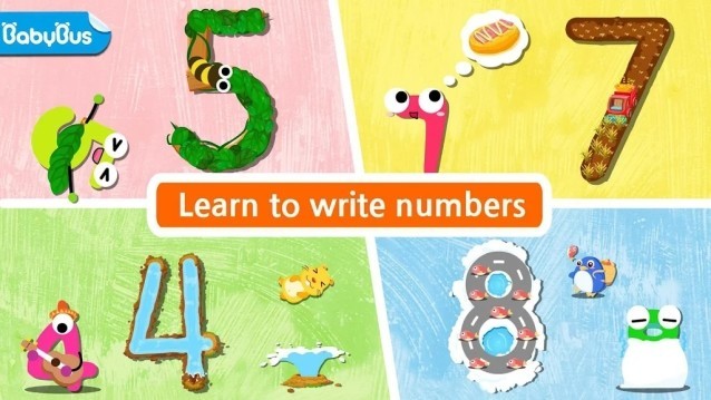 Bé học viết các số trong sân chơi mô phỏng bổ ích Baby Panda’s Numbers
