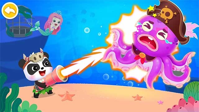 Đánh bại bạch tuộc và giải cứu công chúa