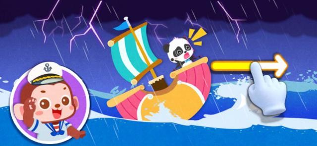 Bé đồng hành cùng thuyền trưởng gấu trúc trong hành trình phiêu lưu trên biển