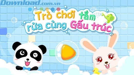 Trò chơi tắm rửa cùng gấu trúc vui nhộn