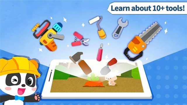 Tìm hiểu về hơn 10 dụng cụ xây dựng trong Baby Panda’s Pet House Design for Android