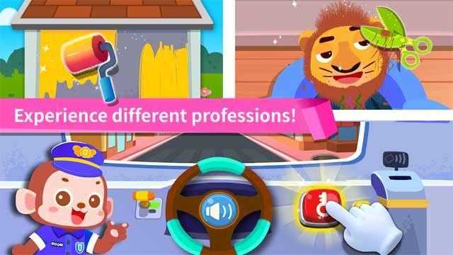 Trải nghiệm công việc cụ thể của từng ngành nghề trong Baby Panda's Town: Life Android