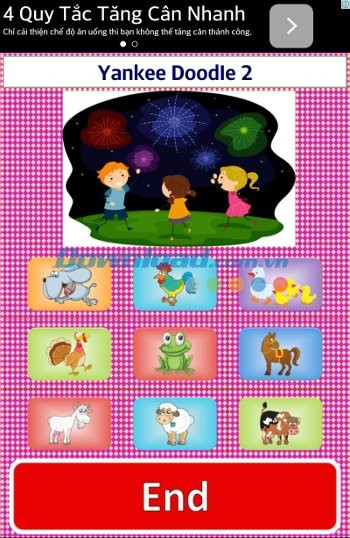 Giao diện phát bài hát trong Baby Phone Games