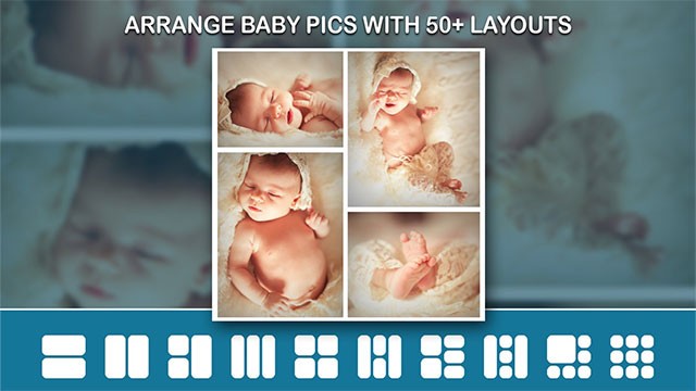 Baby Pics Baby Collage là ứng dụng ghép ảnh bé yêu cực xinh và miễn phí