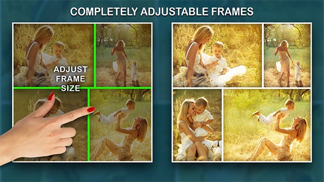 Lồng ảnh vào khung và dễ dàng thay đổi kích thước như ý