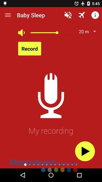Ghi âm tiếng ru của bạn với Baby Sleep Instant
