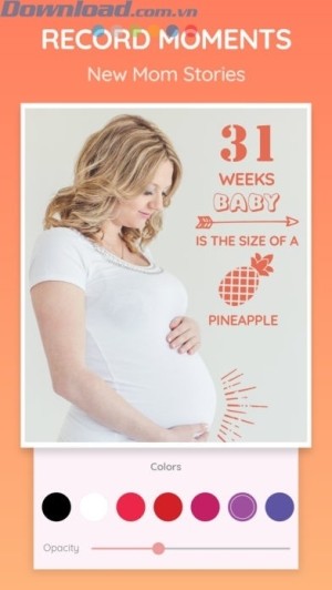 Ghi lại những mốc quan trọng của quá trình mang thai