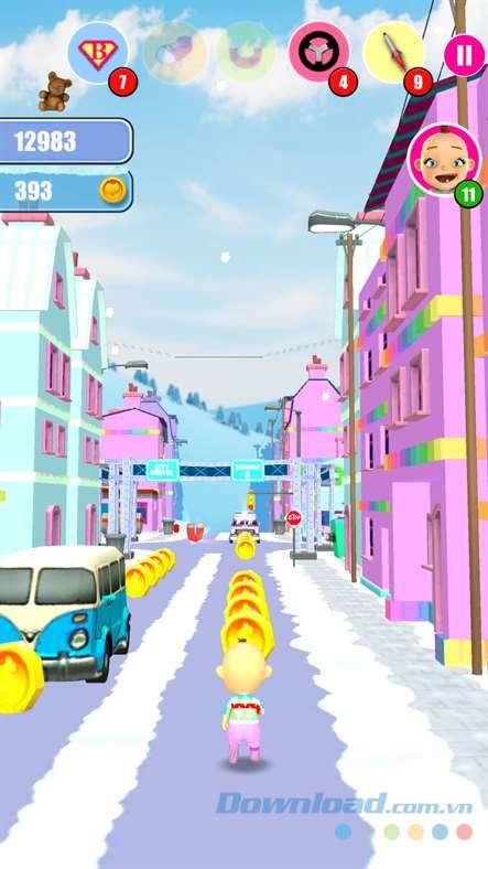 Game hành động Baby Snow Run