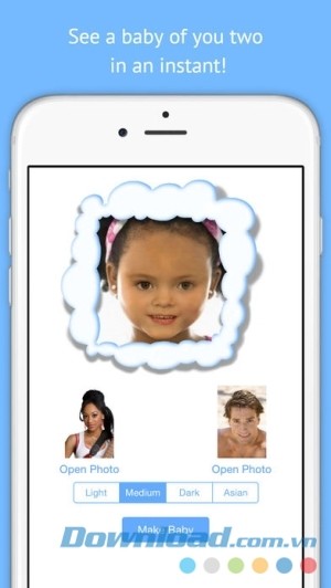 BabyMaker cho iOS ghép ảnh