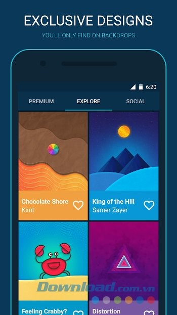 Backdrops for Android sở hữu nhiều hình nền đặc sắc
