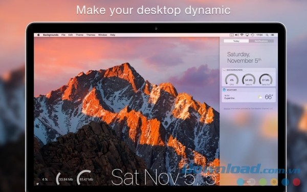 Backgrounds cho Mac biến màn hình desktop khô khan trở nên