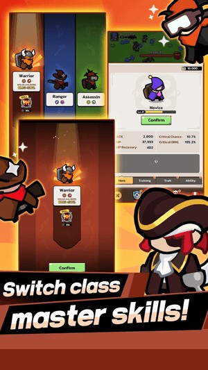 Thu thập và nâng cấp nhân vật đa dạng