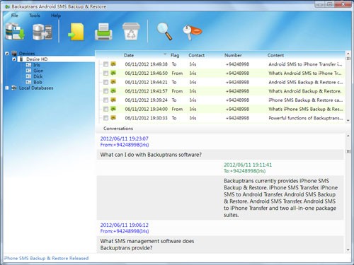 Backuptrans Android SMS Backup & Restore