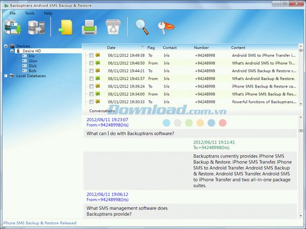 Backuptrans Android SMS Backup & Restore