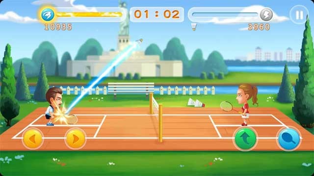 Thi đấu với nhiều đối thủ khác nhau trong game Badminton World for Android