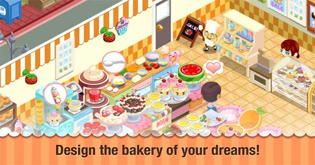 Thiết kế tiệm bánh trong mơ của bạn với game mô phỏng Bakery Story: Valentines Day