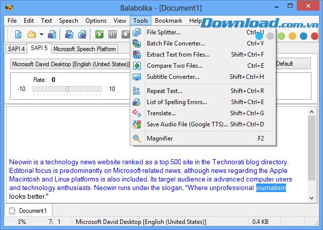 BalaBolka trên Windows